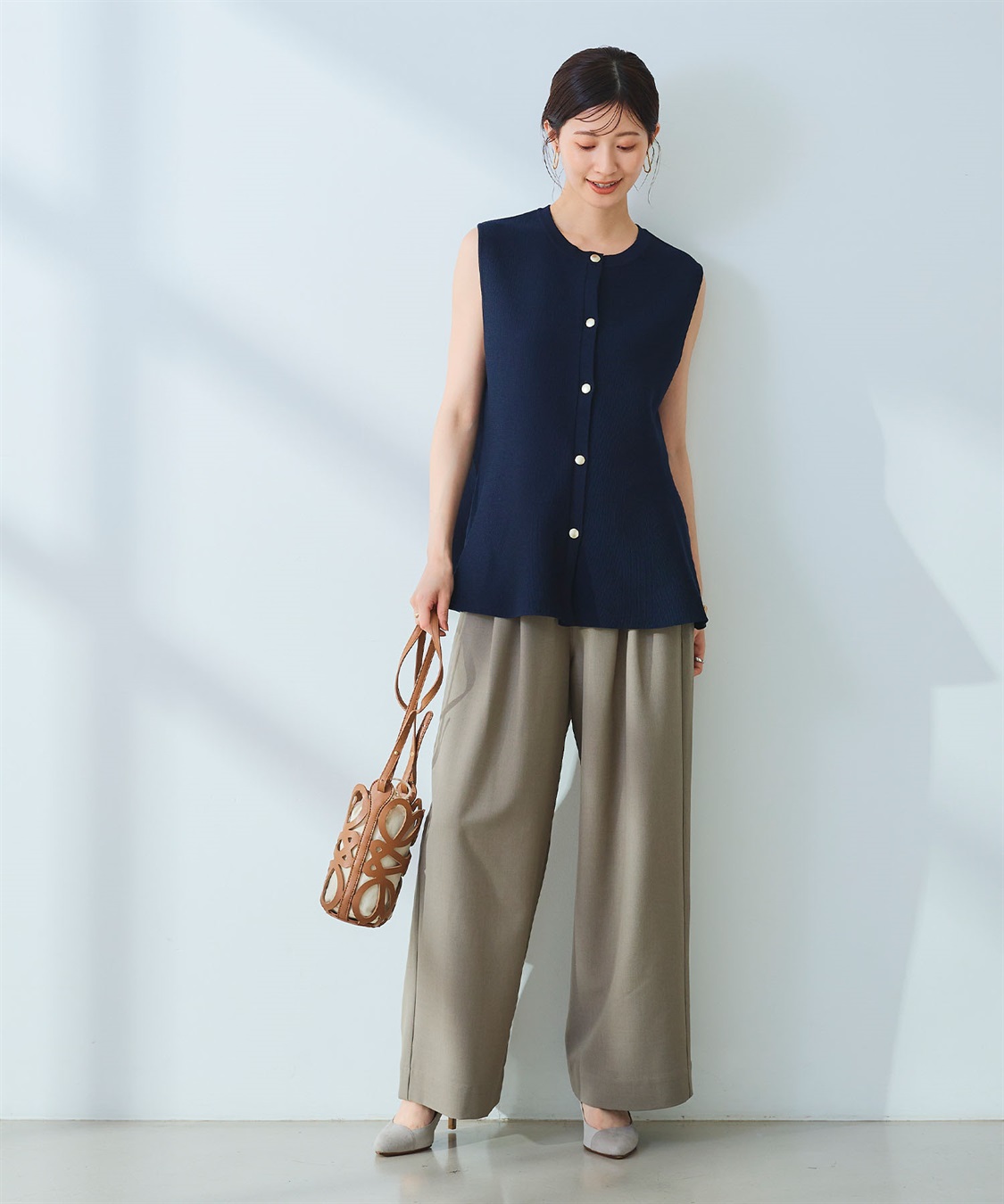 CROSS FUNCTION 《洗える》サマ美え マシュマロミラノペプラムニットベスト_sub_18