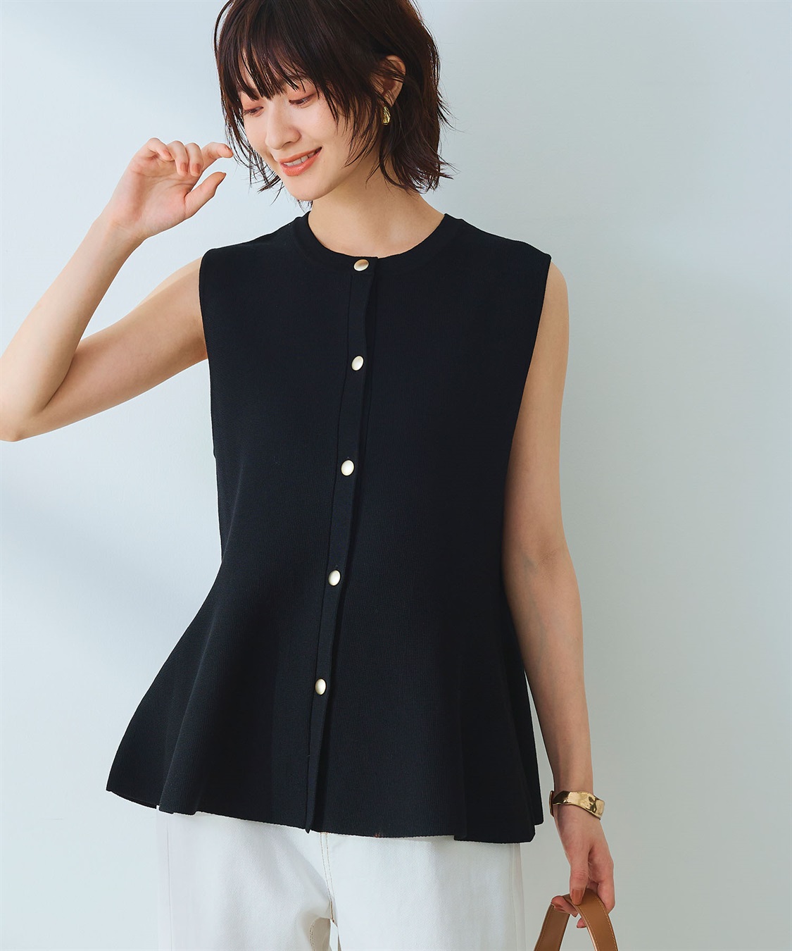 CROSS FUNCTION 《洗える》サマ美え マシュマロミラノペプラムニットベスト_sub_20