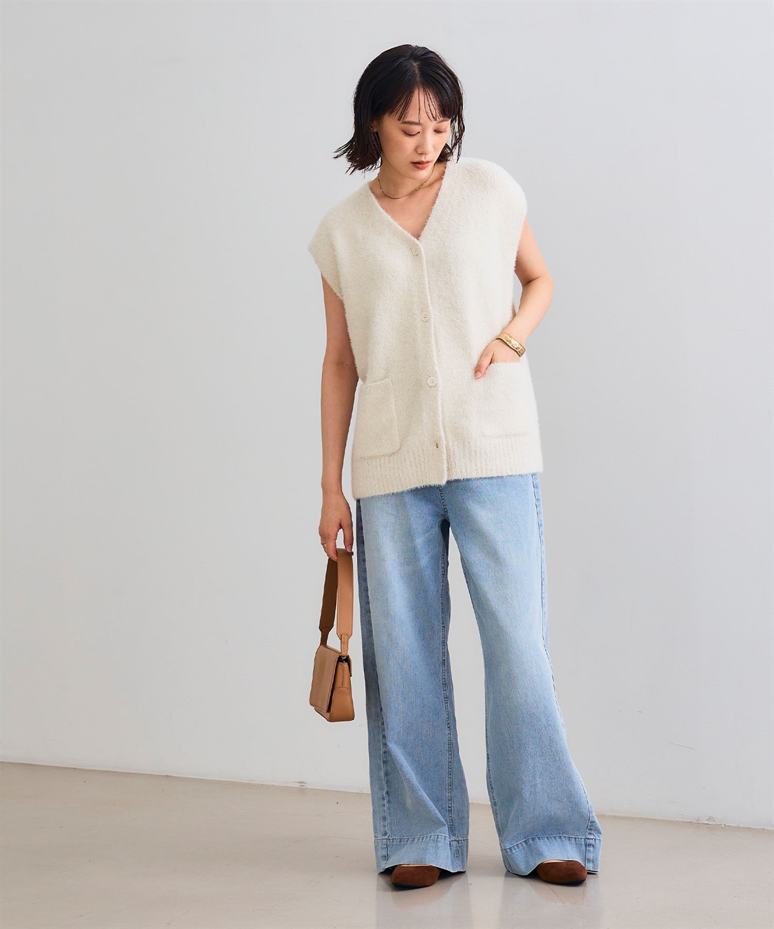 CROSS FUNCTION 《洗える》スパンコールフェザーニットベスト_sub_10