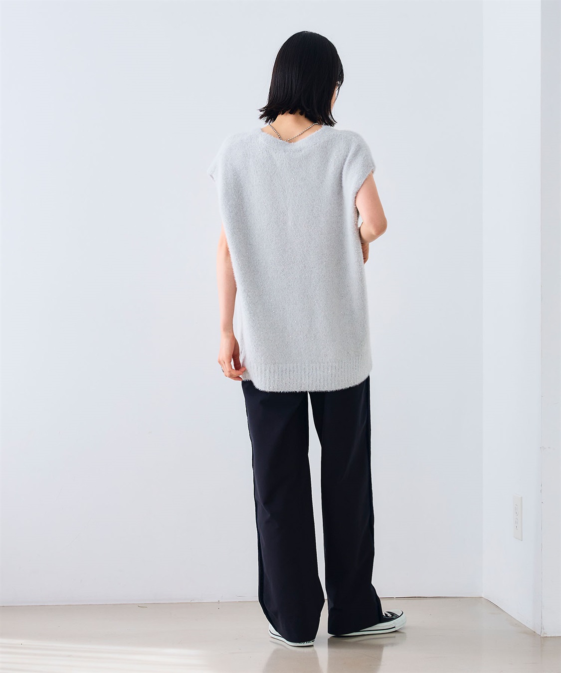 CROSS FUNCTION 《洗える》スパンコールフェザーニットベスト_sub_17