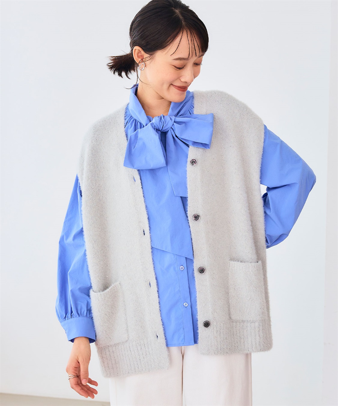 CROSS FUNCTION 《洗える》スパンコールフェザーニットベスト_sub_18