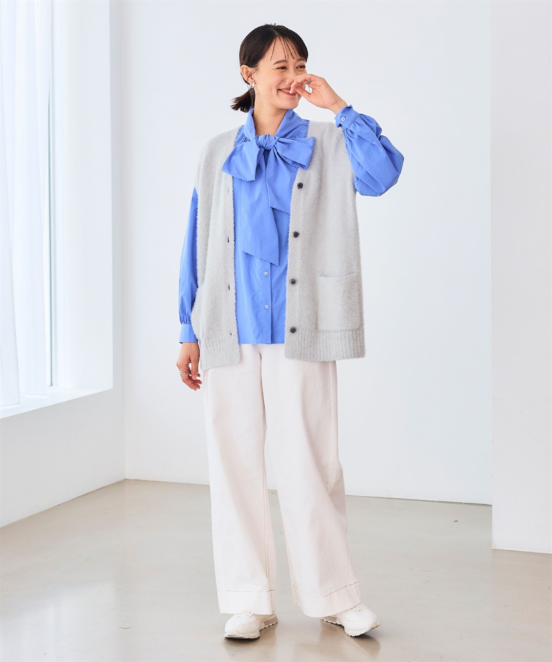 CROSS FUNCTION 《洗える》スパンコールフェザーニットベスト_sub_19