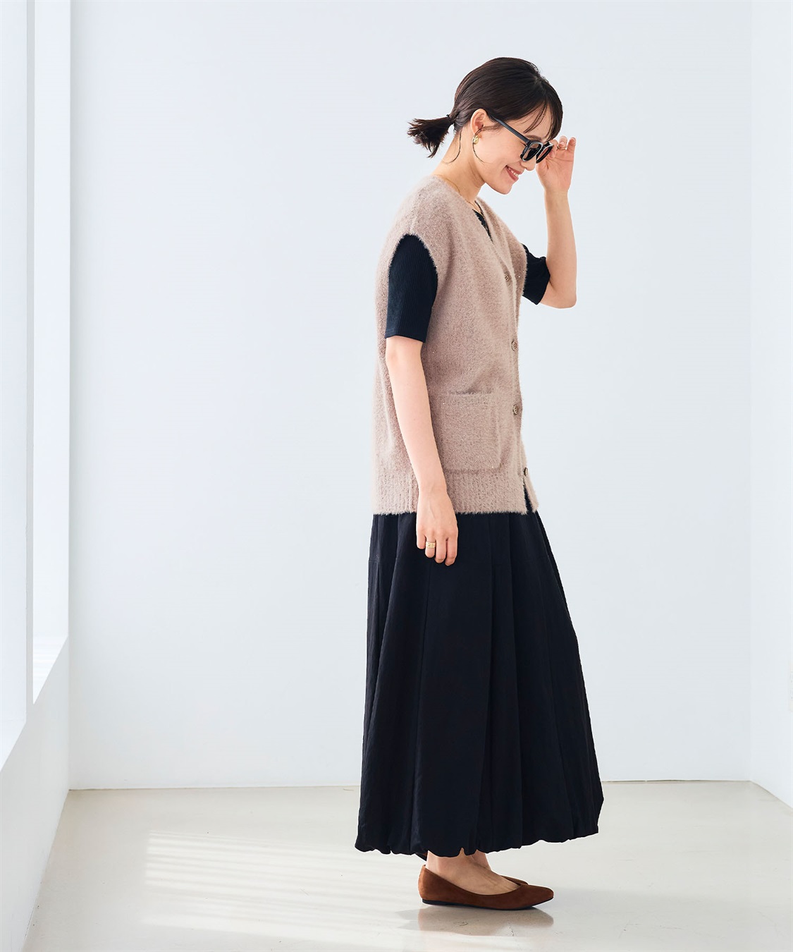 CROSS FUNCTION 《洗える》スパンコールフェザーニットベスト_sub_25