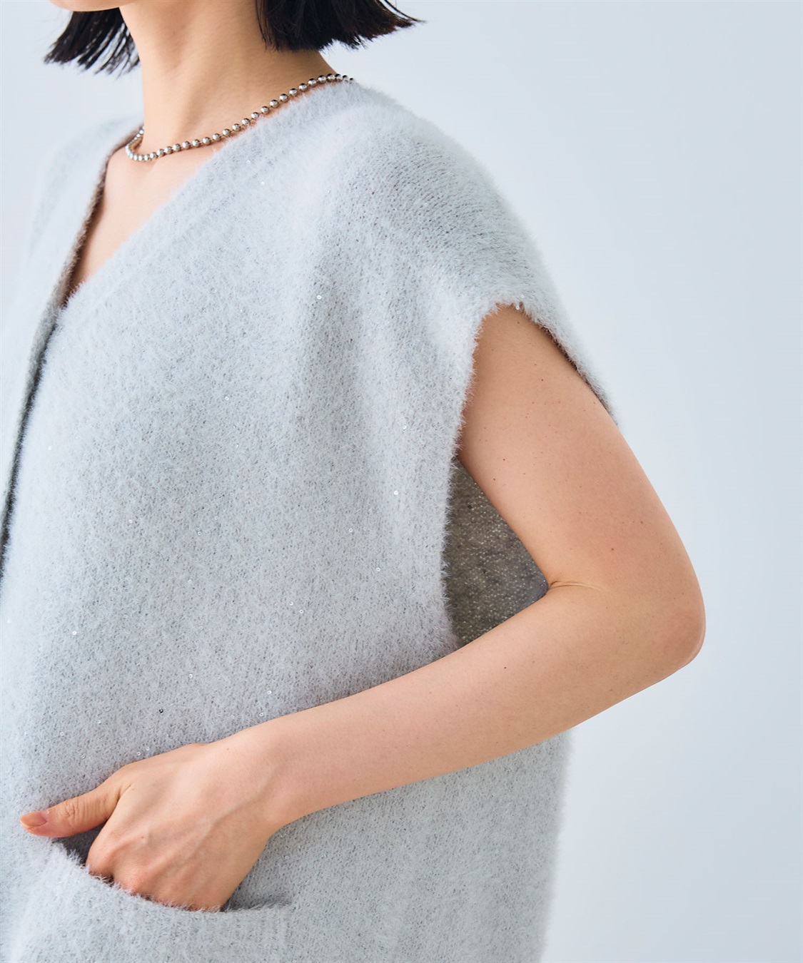 CROSS FUNCTION 《洗える》スパンコールフェザーニットベスト_sub_27