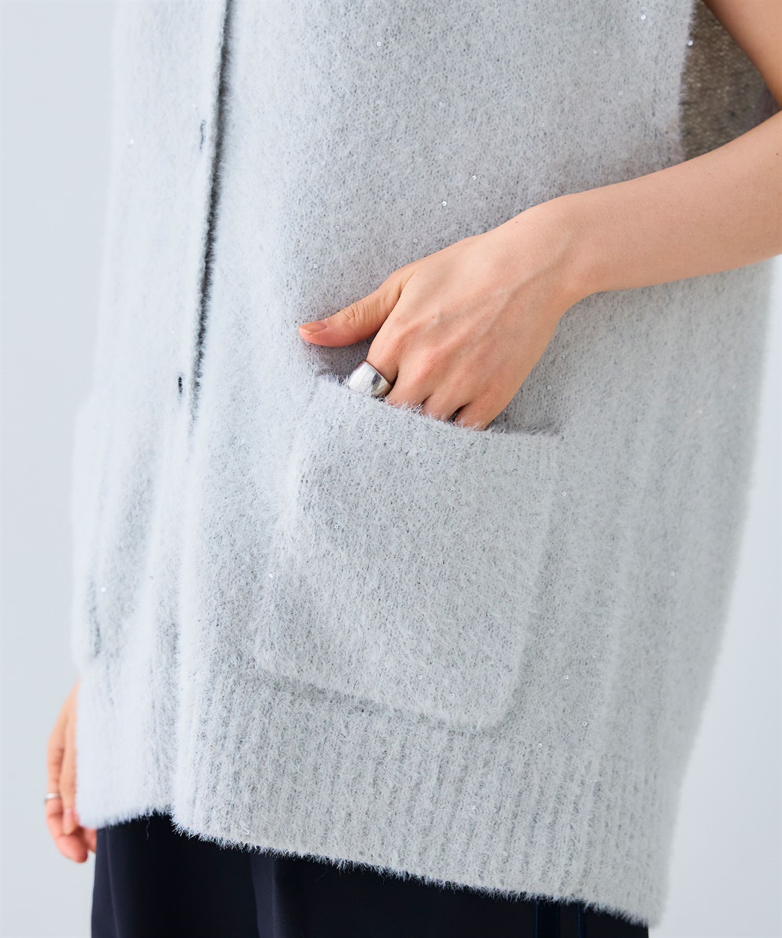 CROSS FUNCTION 《洗える》スパンコールフェザーニットベスト_sub_28