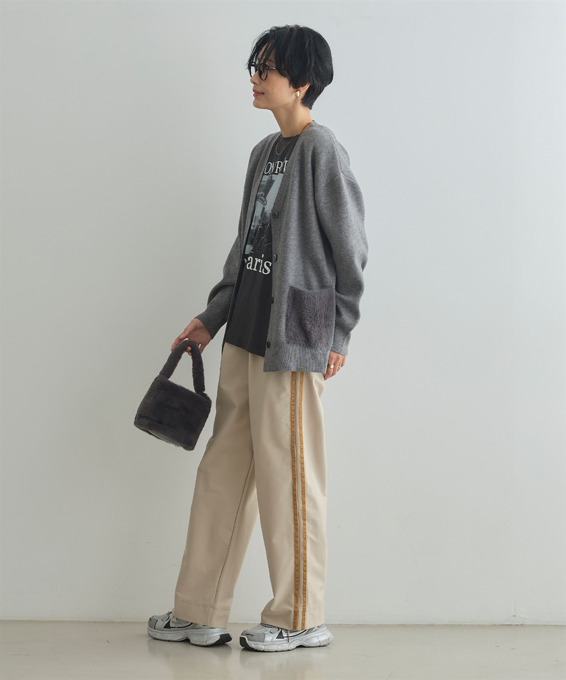 CROSS FUNCTION 《洗える》サマ美え ファーポケットVネックカーディガン_sub_19