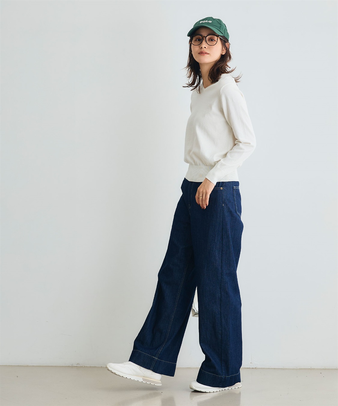 CROSS FUNCTION 《洗える》綿100％Vネックベーシックニット_sub_12