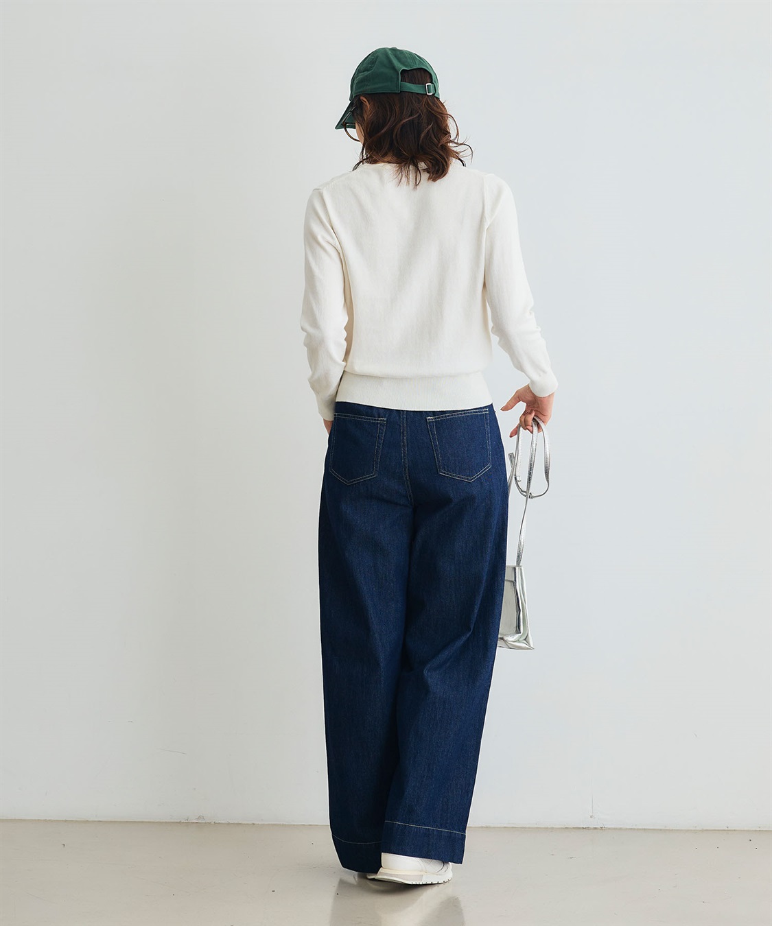 CROSS FUNCTION 《洗える》綿100％Vネックベーシックニット_sub_13