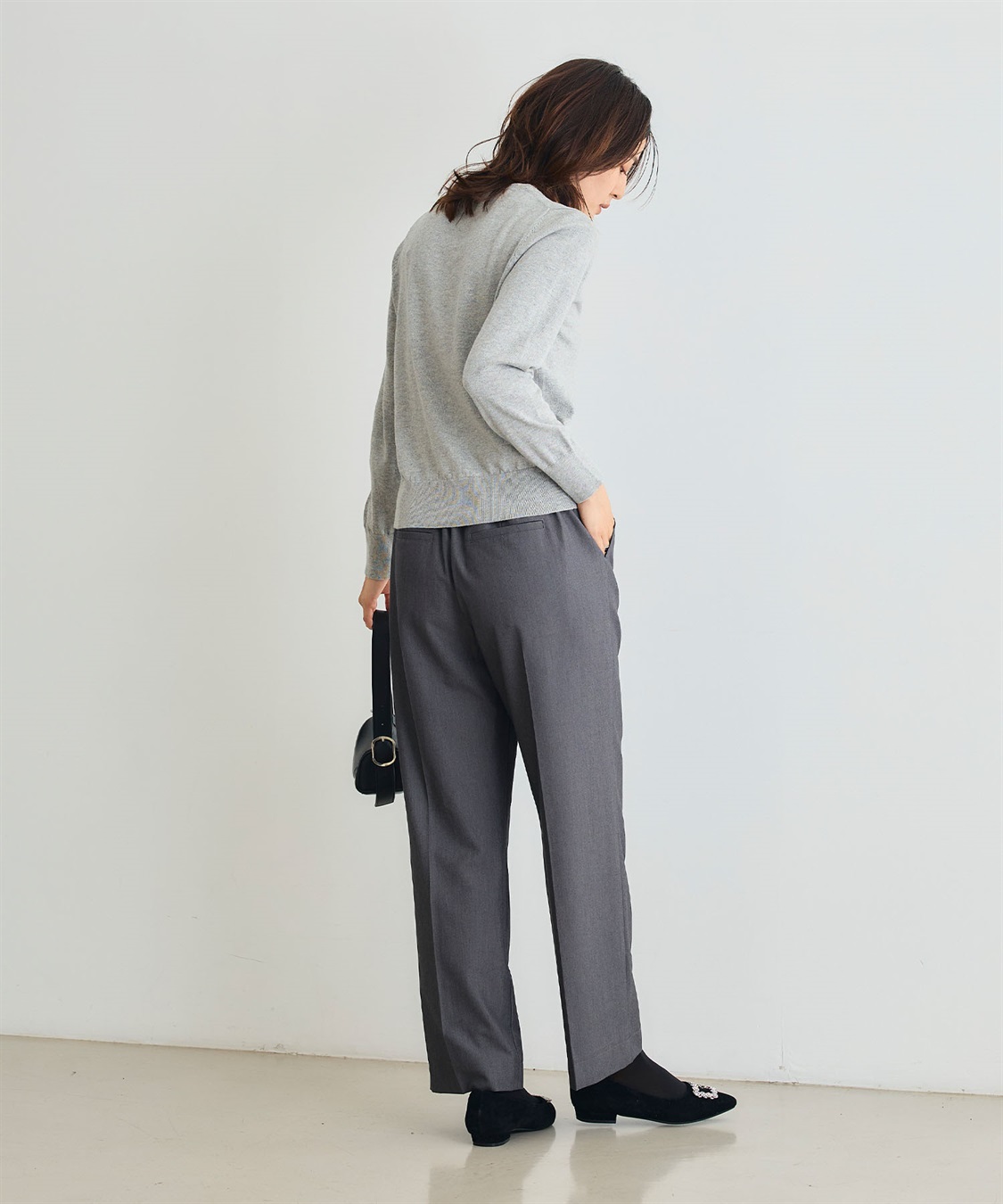 CROSS FUNCTION 《洗える》綿100％クルーネックベーシックニット_sub_10