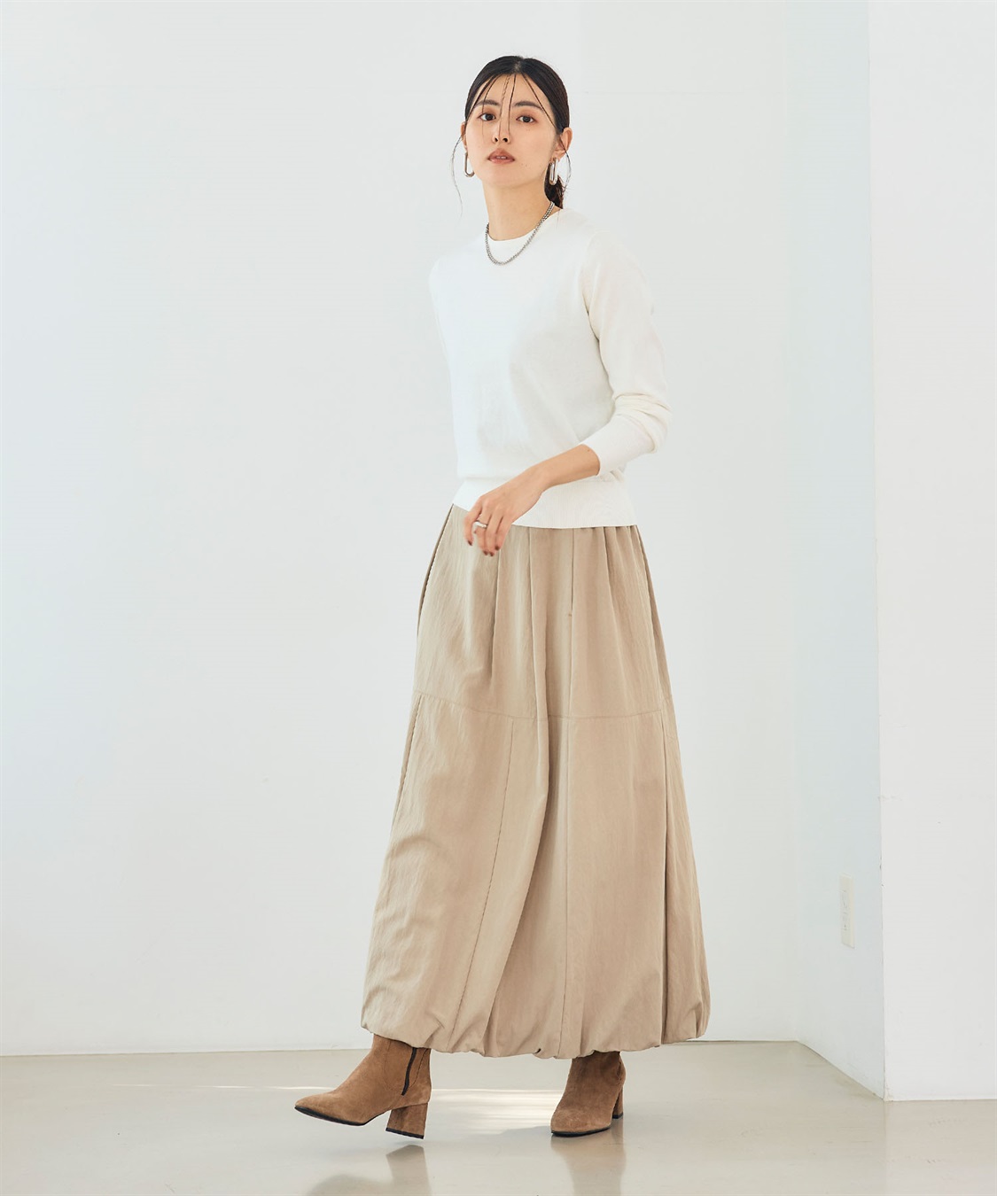 CROSS FUNCTION 《洗える》綿100％クルーネックベーシックニット_sub_19