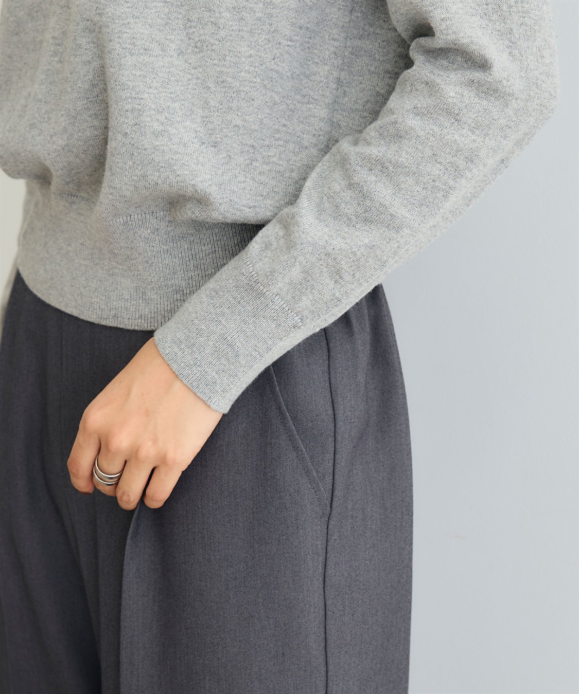 CROSS FUNCTION 《洗える》綿100％クルーネックベーシックニット_sub_28