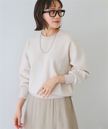 CROSS FUNCTION 《洗える》スウェットライクニットプルオーバー_subthumb_1