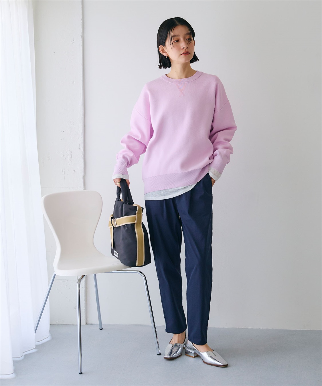 CROSS FUNCTION 《洗える》スウェットライクニットプルオーバー_sub_6