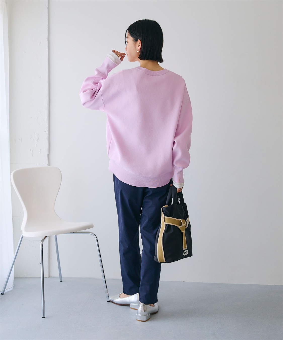 CROSS FUNCTION 《洗える》スウェットライクニットプルオーバー_sub_10