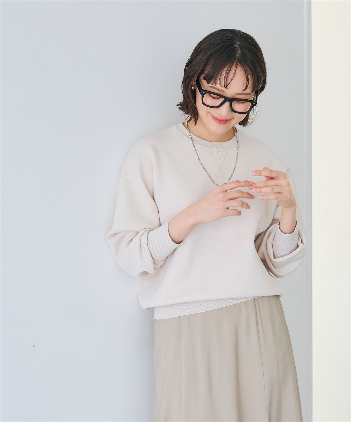 CROSS FUNCTION 《洗える》スウェットライクニットプルオーバー_sub_12