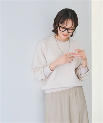 CROSS FUNCTION 《洗える》スウェットライクニットプルオーバー_subthumb_12