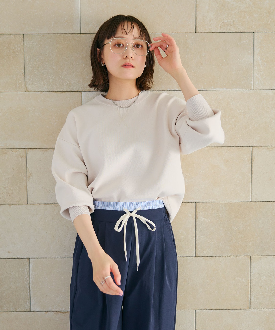 CROSS FUNCTION 《洗える》スウェットライクニットプルオーバー_sub_19