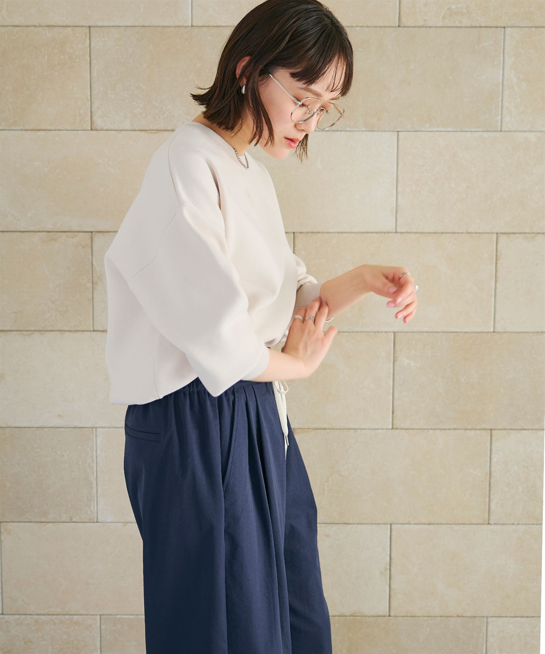 CROSS FUNCTION 《洗える》スウェットライクニットプルオーバー_sub_20