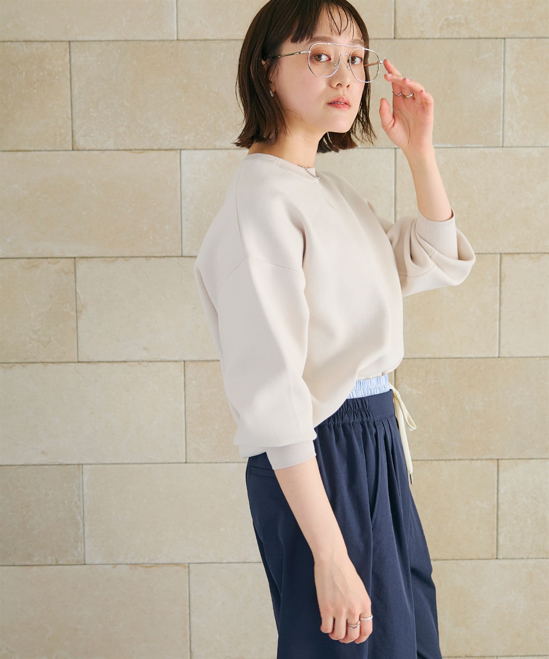 CROSS FUNCTION 《洗える》スウェットライクニットプルオーバー_sub_21