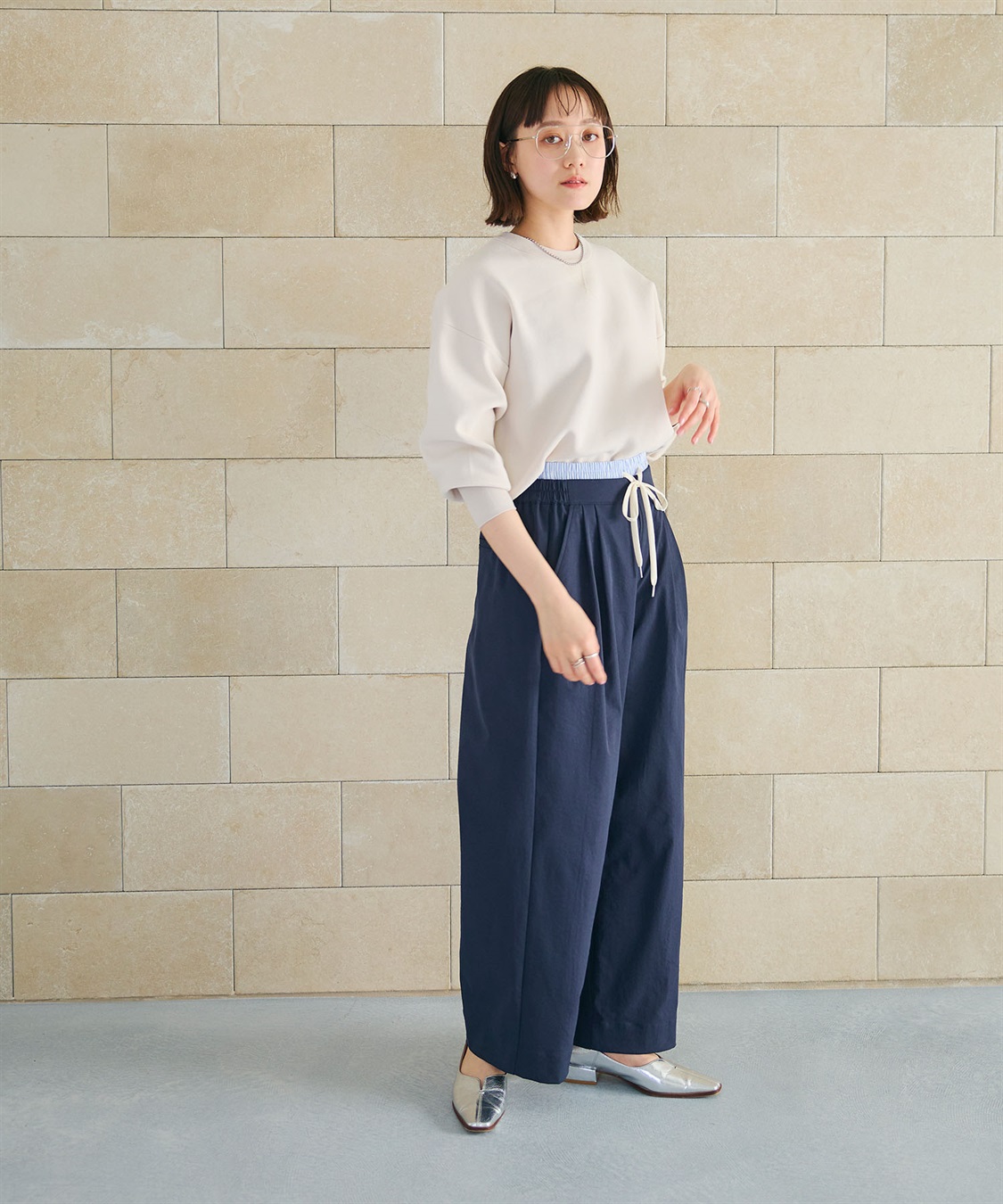 CROSS FUNCTION 《洗える》スウェットライクニットプルオーバー_sub_23