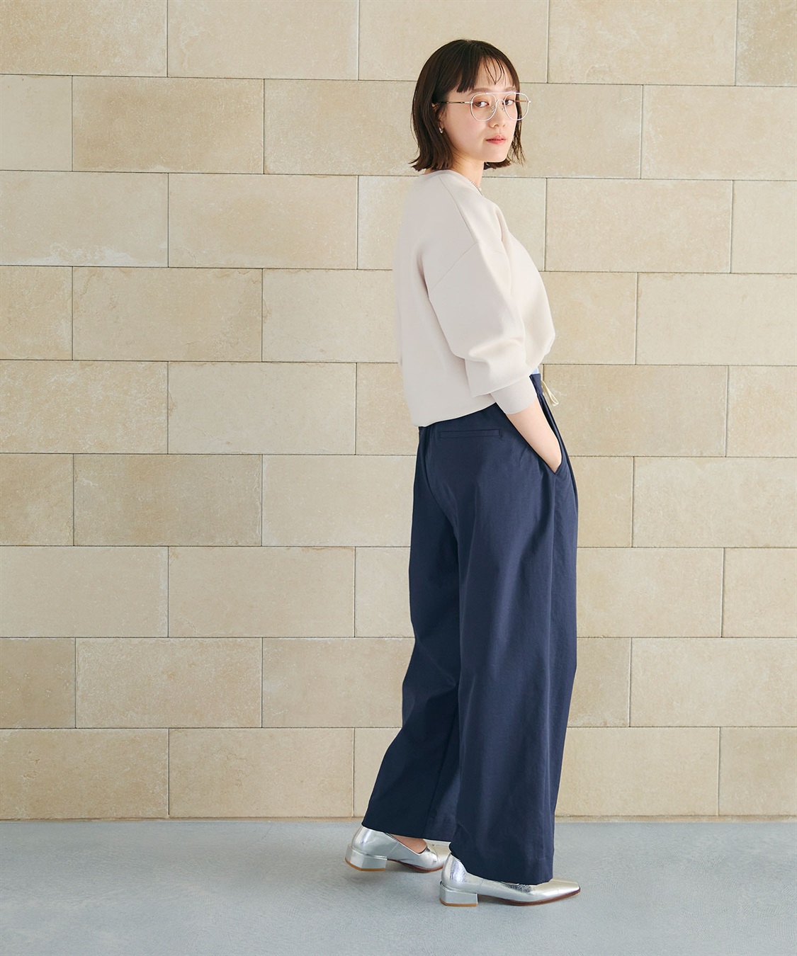 CROSS FUNCTION 《洗える》スウェットライクニットプルオーバー_sub_25