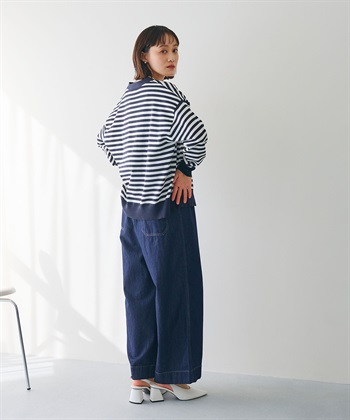 CROSS FUNCTION 《洗える》金釦ボーダーVネックカーディガン_subthumb_21