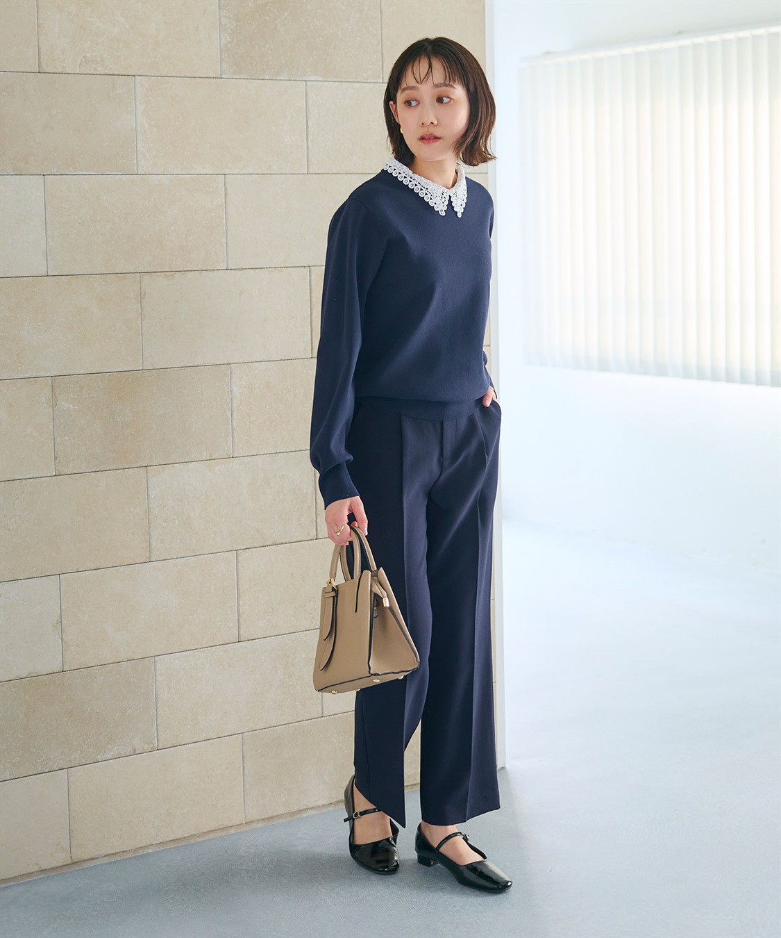 CROSS FUNCTION 《洗える》サマ美え レース襟ニットプルオーバー_sub_7