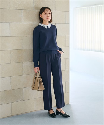 CROSS FUNCTION 《洗える》サマ美え レース襟ニットプルオーバー_subthumb_8