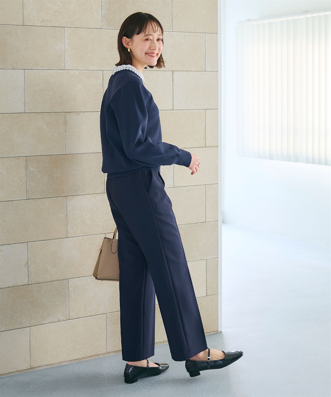 CROSS FUNCTION 《洗える》サマ美え レース襟ニットプルオーバー_sub_10