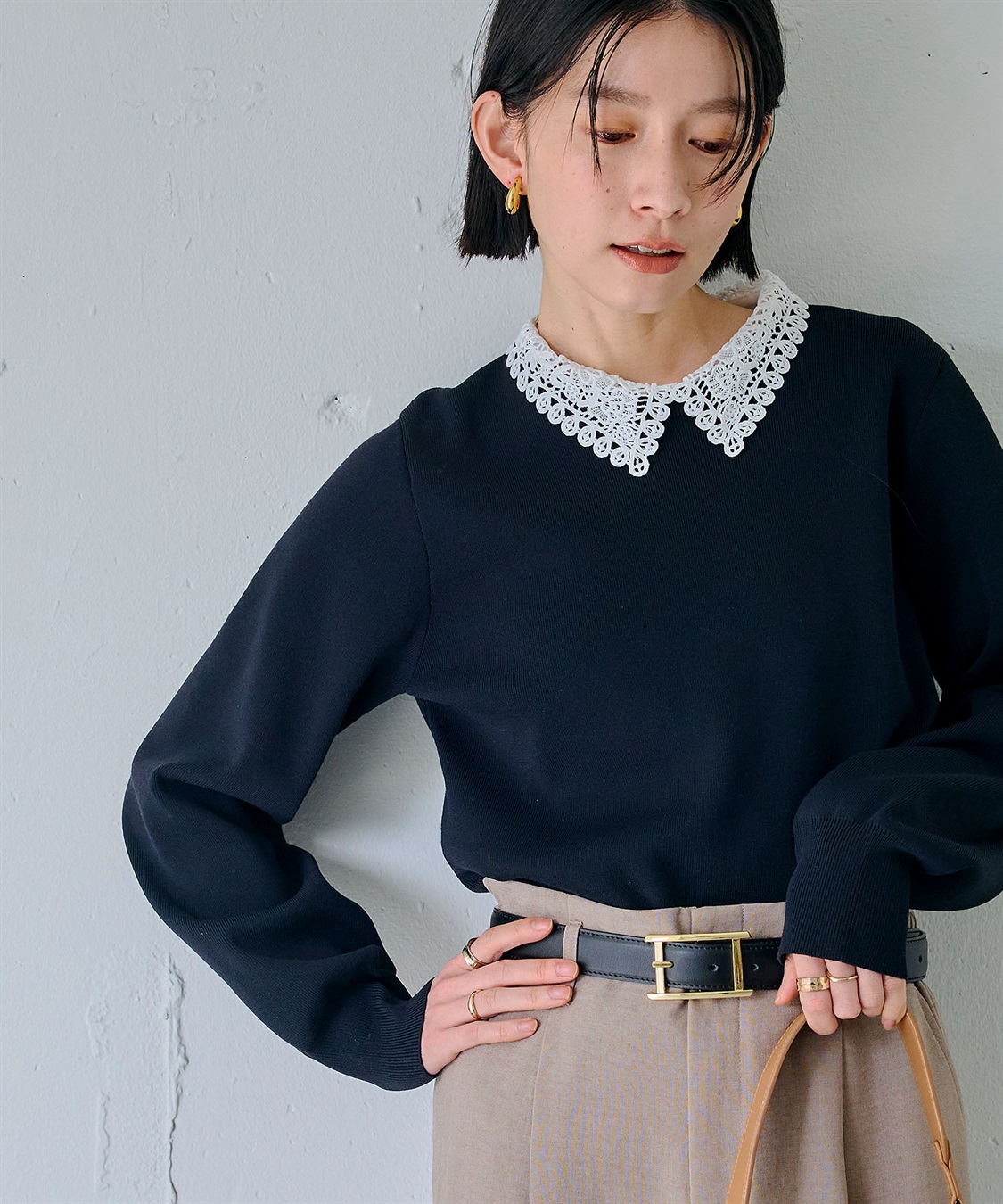 CROSS FUNCTION 《洗える》サマ美え レース襟ニットプルオーバー_sub_12