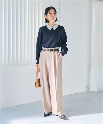 CROSS FUNCTION 《洗える》サマ美え レース襟ニットプルオーバー_subthumb_16