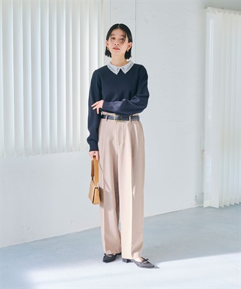 CROSS FUNCTION 《洗える》サマ美え レース襟ニットプルオーバー_subthumb_17