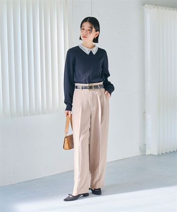 CROSS FUNCTION 《洗える》サマ美え レース襟ニットプルオーバー_subthumb_18