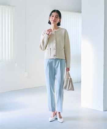 CROSS FUNCTION 《洗える》サマ美え 金釦ニットジャケット_subthumb_8