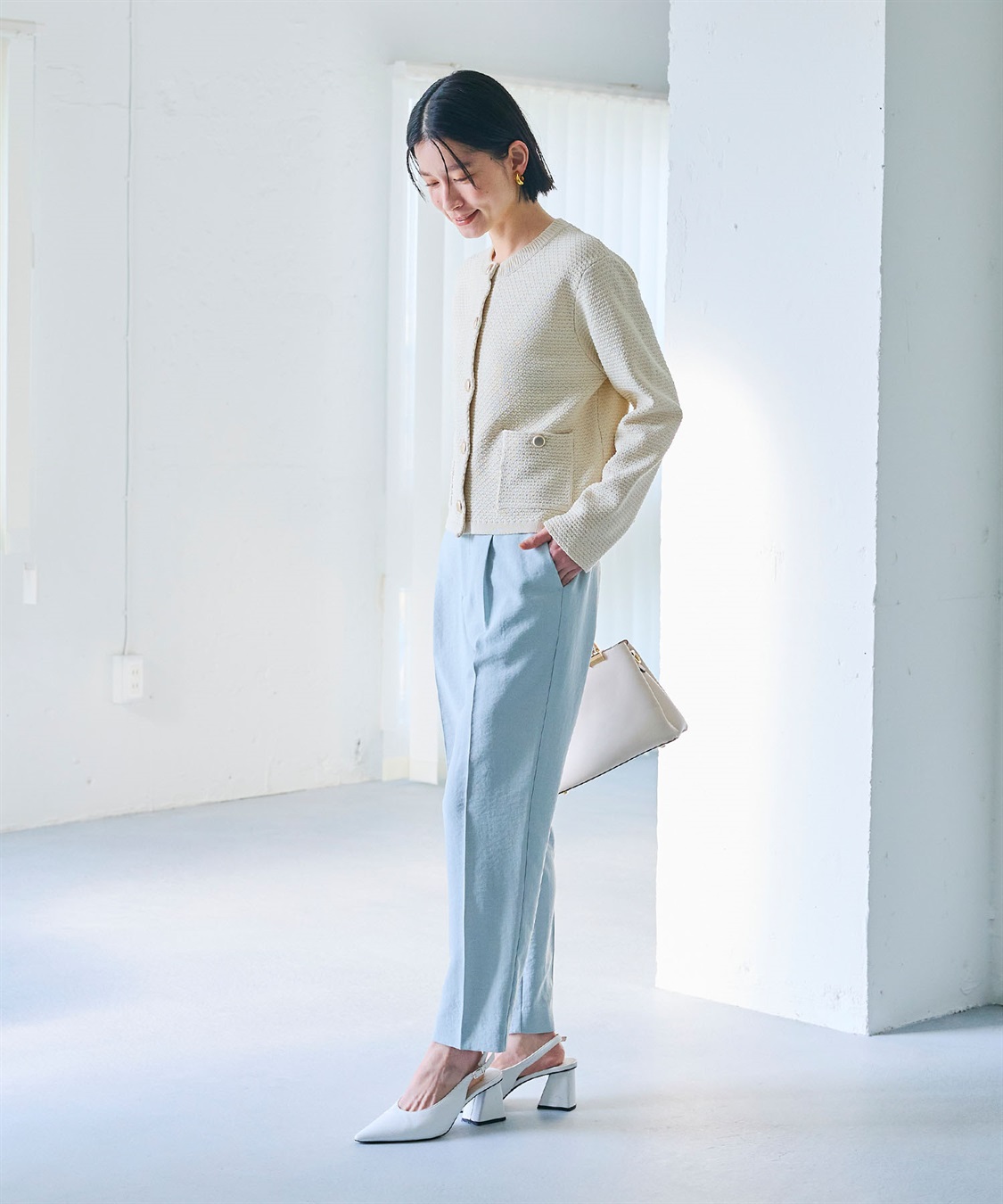 CROSS FUNCTION 《洗える》サマ美え 金釦ニットジャケット_sub_10