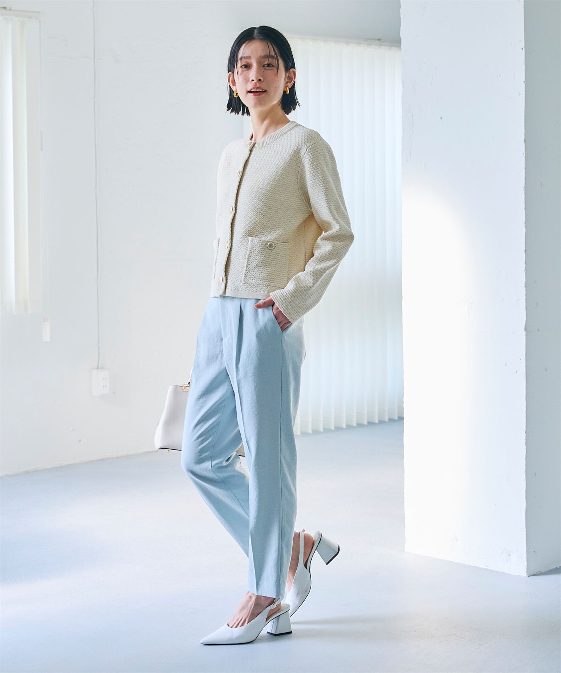 CROSS FUNCTION 《洗える》サマ美え 金釦ニットジャケット_sub_11