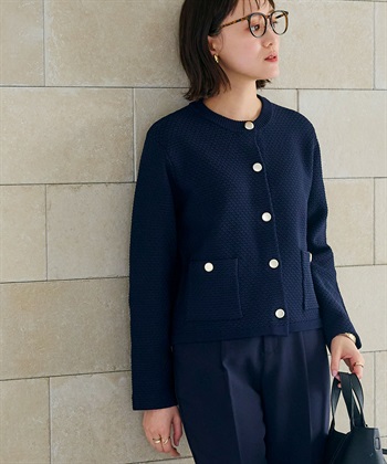 CROSS FUNCTION 《洗える》サマ美え 金釦ニットジャケット_subthumb_13