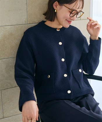 CROSS FUNCTION 《洗える》サマ美え 金釦ニットジャケット_subthumb_17