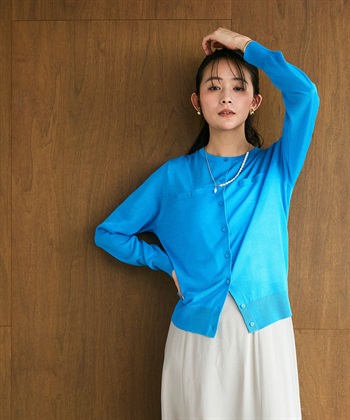 CROSS FUNCTION 《洗える》サマ美え フロントポケットシアーカーディガン_subthumb_5