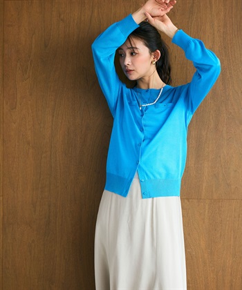 CROSS FUNCTION 《洗える》サマ美え フロントポケットシアーカーディガン_subthumb_6