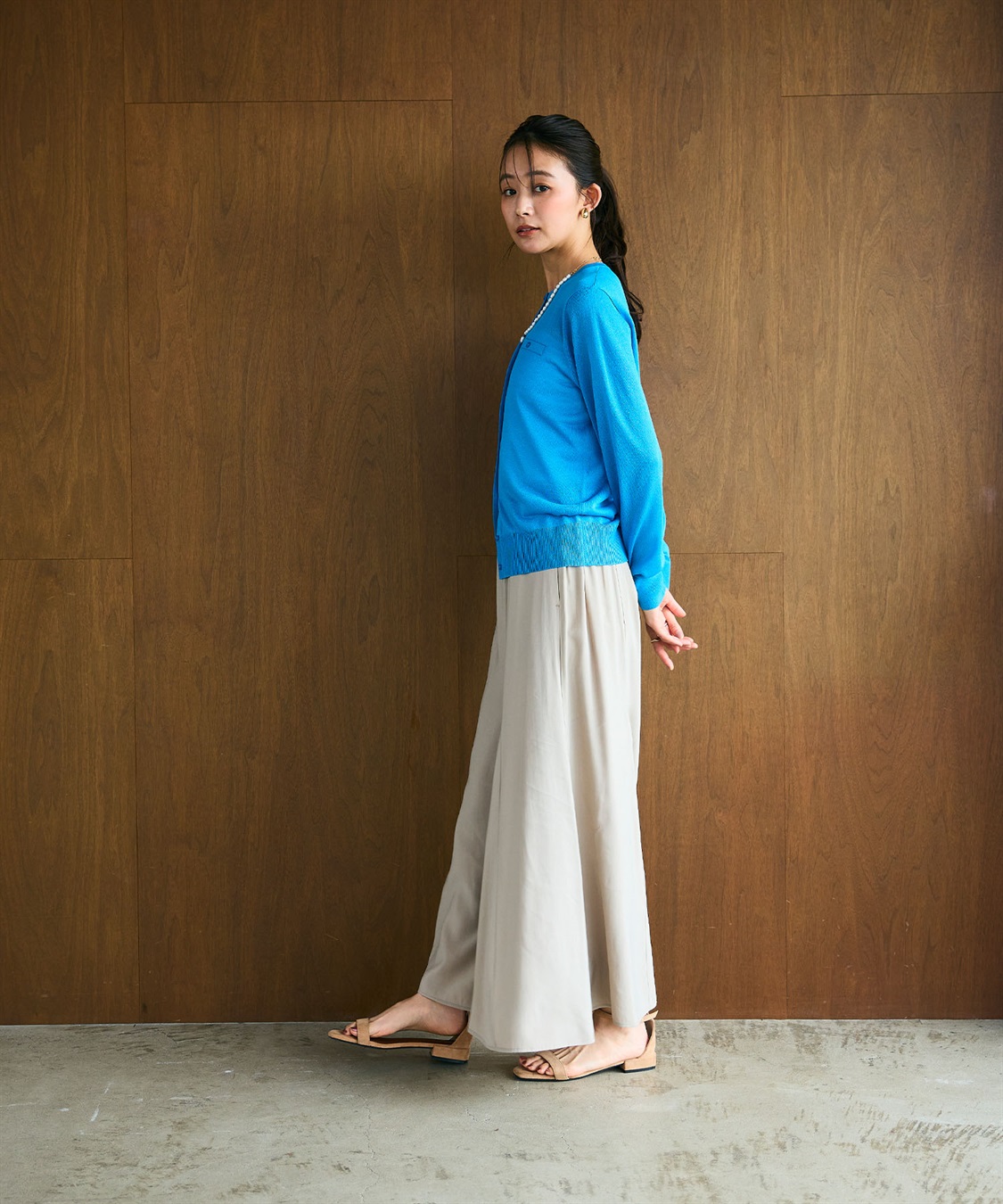 CROSS FUNCTION 《洗える》サマ美え フロントポケットシアーカーディガン_sub_9