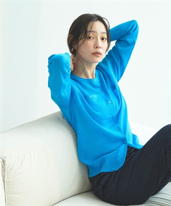 CROSS FUNCTION 《洗える》サマ美え フロントポケットシアーカーディガン_subthumb_11