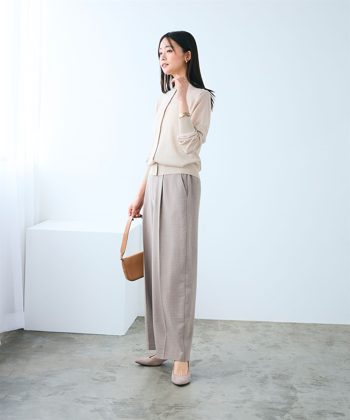 CROSS FUNCTION 《洗える》サマ美え フロントポケットシアーカーディガン_sub_21