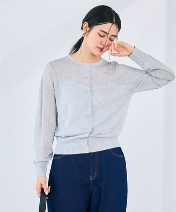 CROSS FUNCTION 《洗える》サマ美え フロントポケットシアーカーディガン_subthumb_23