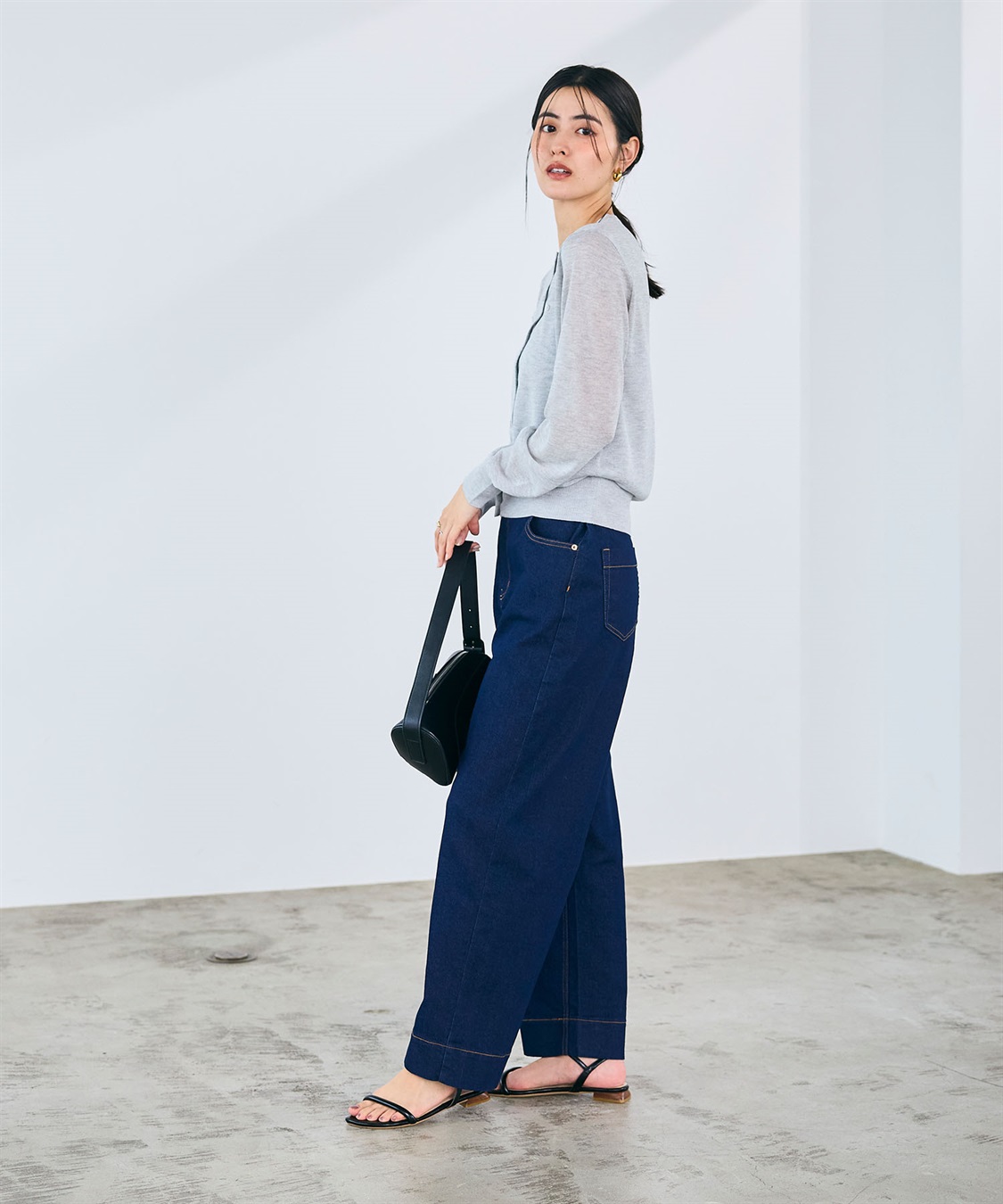 CROSS FUNCTION 《洗える》サマ美え フロントポケットシアーカーディガン_sub_27