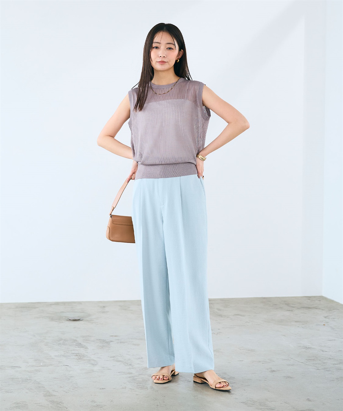 CROSS FUNCTION 《洗える》サマ美え シアーリブニットベスト_sub_6