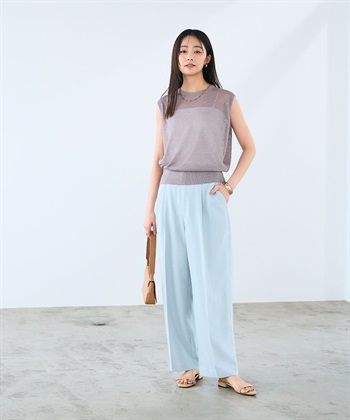 CROSS FUNCTION 《洗える》サマ美え シアーリブニットベスト_subthumb_7