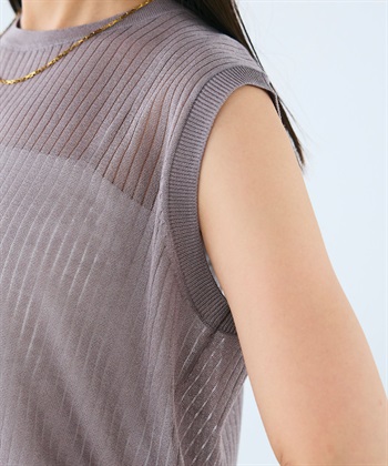 CROSS FUNCTION 《洗える》サマ美え シアーリブニットベスト_subthumb_17