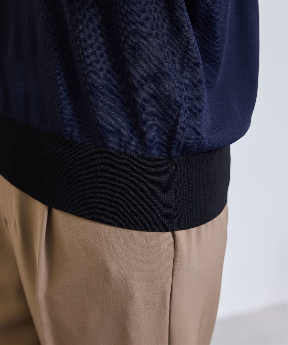 CROSS FUNCTION 《洗える》サマ美え 配色サマーニットポロトップス_sub_22