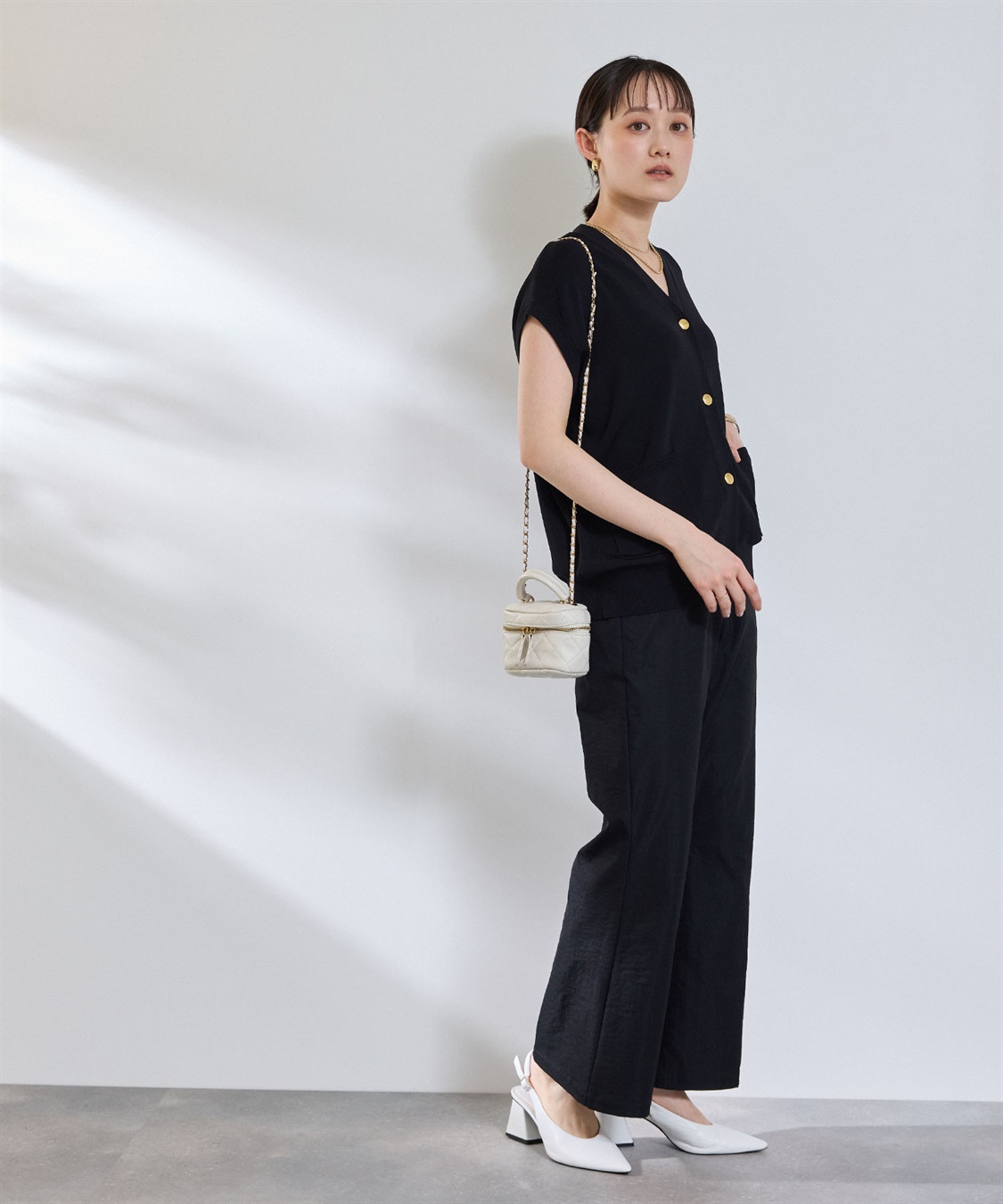 CROSS FUNCTION 《洗える》サマ美え Vネック金釦ニットベスト_sub_20